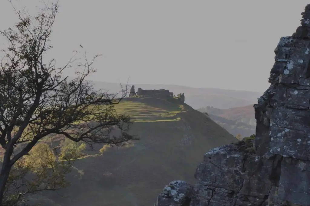 view from archery course in wales
